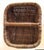 Early 21st Century Vintage Wicker Handmade Buttocks Farmer's Harvest Basket With Removable Lid For Sale - Image 5 of 6
