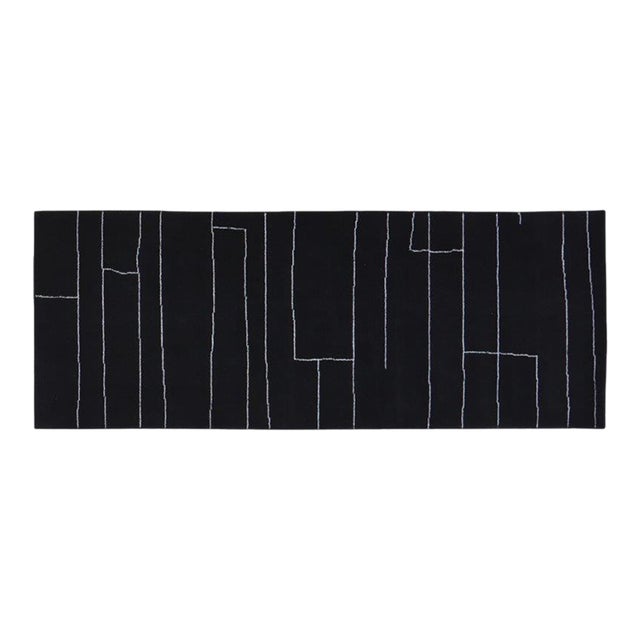 New Modern Moroccan Azilal Professional Hand Knotted Wool Rug, 2'7x7 For Sale