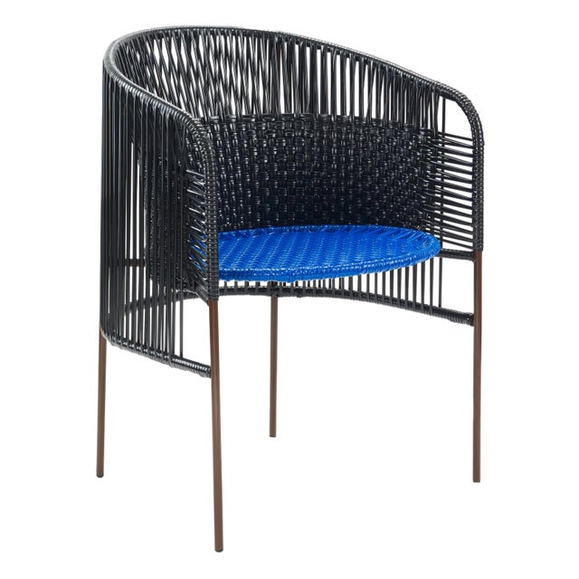 Black Caribe Dining Chair by Sebastian Herkner For Sale