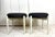 Pair of mid-century Scandinavian wooden stools on round legs, 1950’s We gave them new dark-grey fabric. They will look...