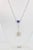 1950s Sapphire Moonstone Diamond Drop Necklace 18k For Sale - Image 4 of 7