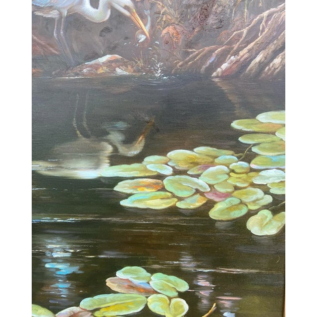 Mid 20th Century Bird Oil on Canvas Painting Signed Vandenberg For Sale In Cleveland - Image 6 of 13