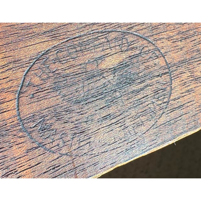 1920s W. & J. Sloane Master Craftsmen Mahogany Canterbury Magazine Rack For Sale - Image 10 of 11