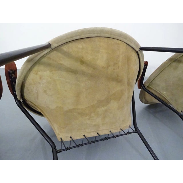 Danish Sueded Balloon Chairs by Hans Olsen for LEA Furniture, 1950s, Set of 4 For Sale - Image 17 of 18