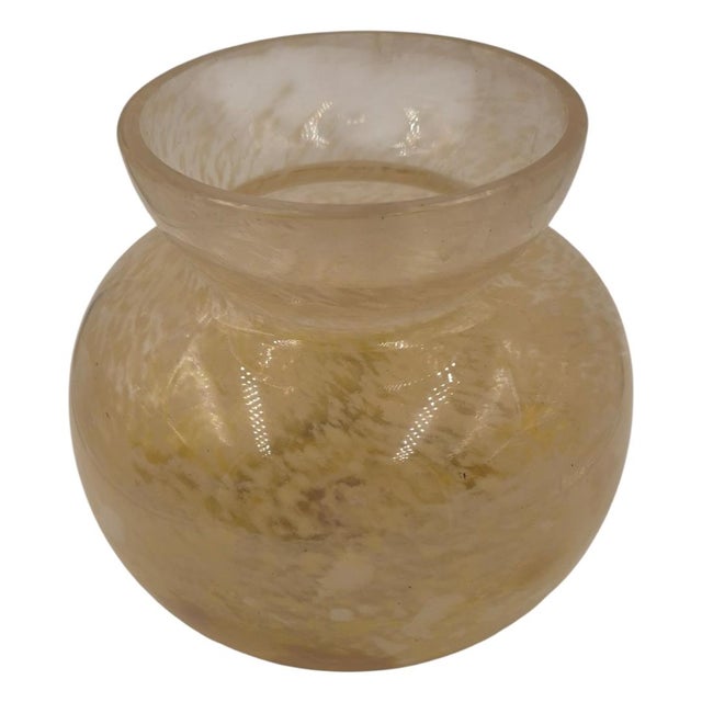 1920s Charles Schneider French Art Deco Mottled "Verre Marmoréen" Art Glass Vase, Circa 1925 For Sale - Image 5 of 9