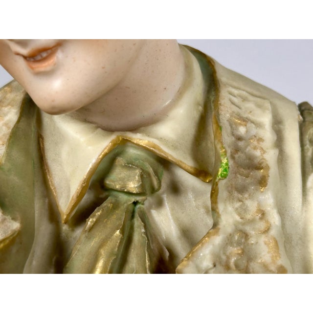 Ceramic Early 20th Century Ernst Wahliss Porcelain Maiden Bust: Turn-Teplitz Art Nouveau Decor For Sale - Image 7 of 10