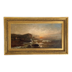 Sunset at Sea With Ship by k.e. Felix