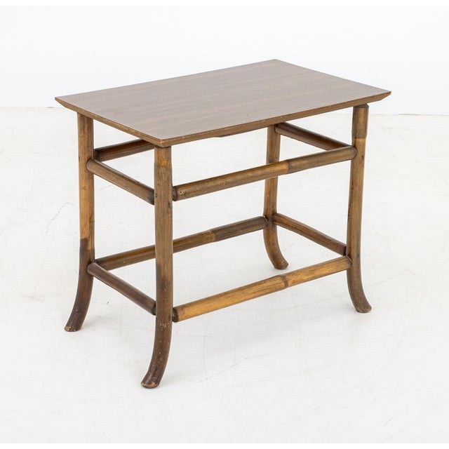 Mid 20th Century Aesthetic Movement Style Faux Bamboo Side Table For Sale - Image 5 of 5