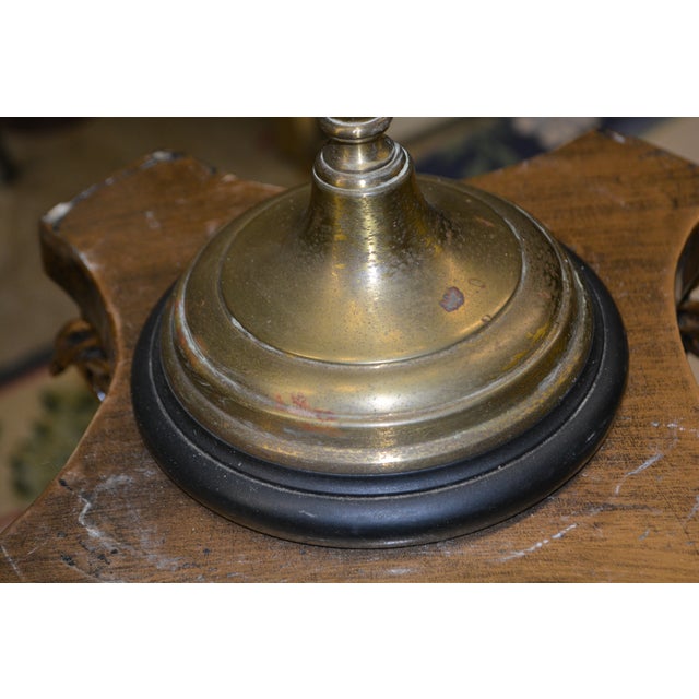 Brass Vintage Wildwood Antique Brass Bouillotte French Bugle Horn Lamp For Sale - Image 8 of 18