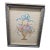Antique Framed 1930's Floral Bouquet Embroidered Cross Stitch For Sale