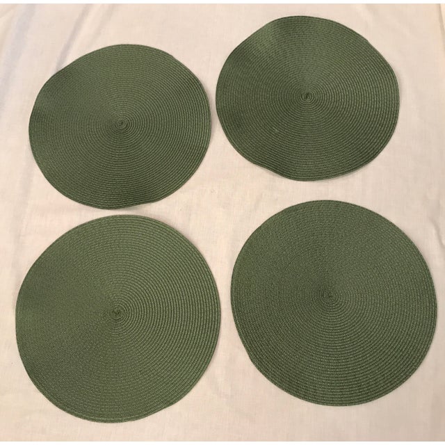 Avocado Green Woven Round Placemats Set of 4 Chairish