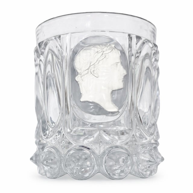 Baccarat Antique Baccarat Napoleon I Sulphide Cameo Glass Tumbler 19th C. For Sale - Image 4 of 9