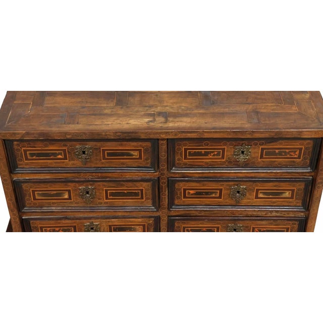 Antique European Baroque Period Spanish Italian Bargueño Table Cabinet on Stand For Sale - Image 9 of 18