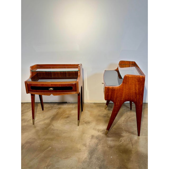 Bedside Tables in the style of Paolo Buffa, Milan, Italy, 1960, Set of 2 For Sale - Image 12 of 17