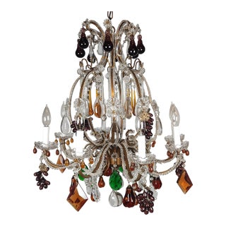Venetian Ended Fruit Chandelier For Sale