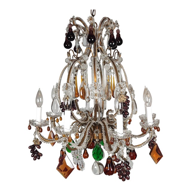 Venetian Ended Fruit Chandelier For Sale