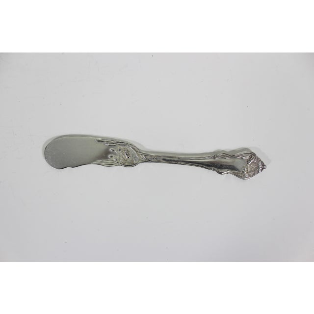 Silver Early 20th Century Silverplate Art Nouveau Butter Spreader Knife For Sale - Image 8 of 8
