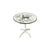 Wood A Vintage-Style Round Side Table With a Bamboo-Patterned Base. For Sale - Image 7 of 7