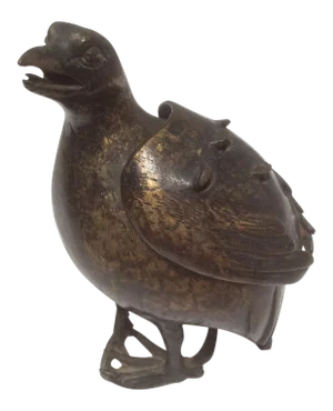 Dark Metal Bird Form Incense Burner