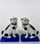 Pair of Porcelain Pug Dog Figurines on Cobalt Blue Bases, Late 19th Century For Sale - Image 12 of 18