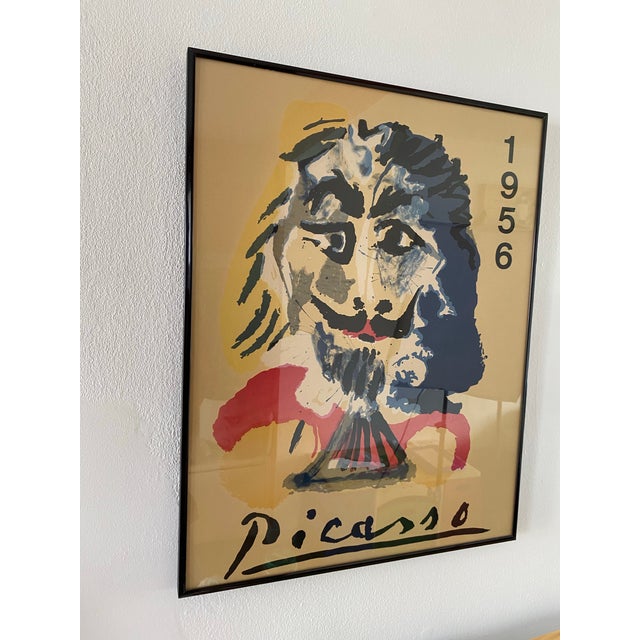 Blue Vintage Pablo Picasso "Portraits Imaginaires" Musketeer Lithograph Poster For Sale - Image 8 of 11