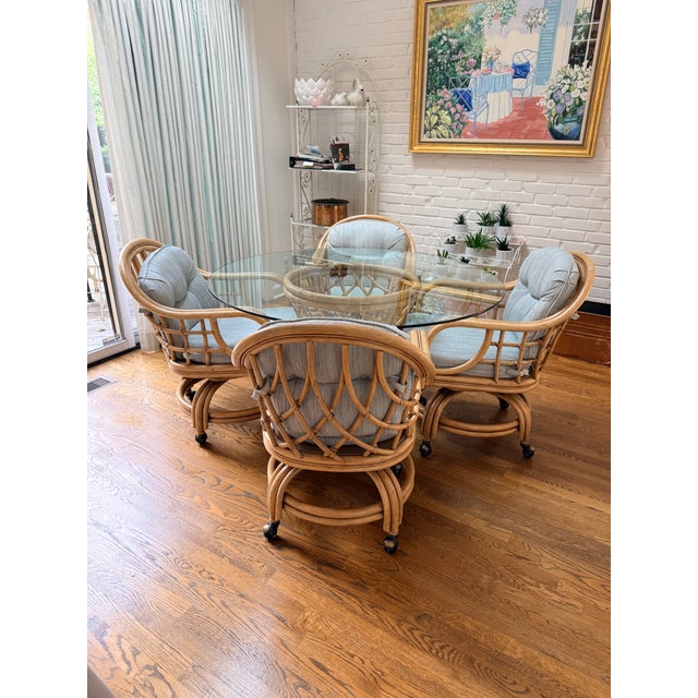 Vintage Lane Ventura Glass Top Table and 4 Chairs For Sale - Image 12 of 12