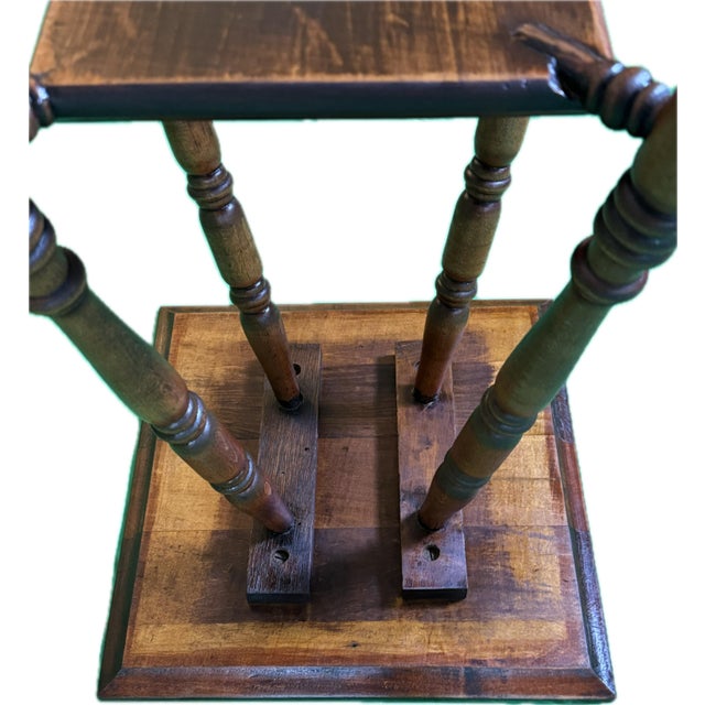 Minimalism 1800s Austrian Made Plant Stand Parlor Table. Antique and Masterfully Restored by Legacy and Lacquer. For Sale - Image 3 of 9