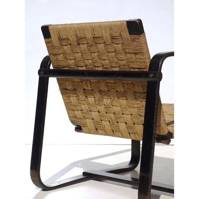 1940s Set of Bocconi Lounge Chair & Ottoman by Giuseppe Pagano for Gino Maggioni, 1940s For Sale - Image 5 of 11