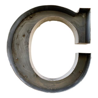 Jumbo Mid Century Channel Letter C For Sale