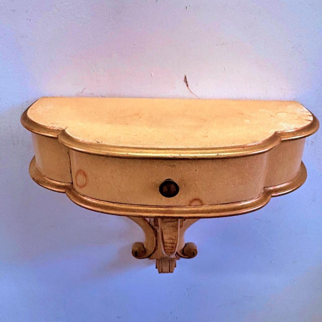 Wooden Console Table with Drawer, 1940s For Sale - Image 11 of 11