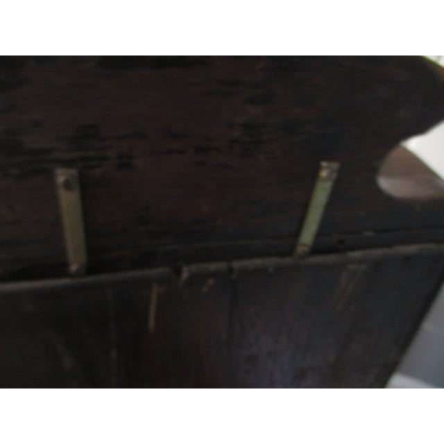 Antique Rare! French Country Carved Dark Wood Potato Bin Cabinet For Sale - Image 10 of 16