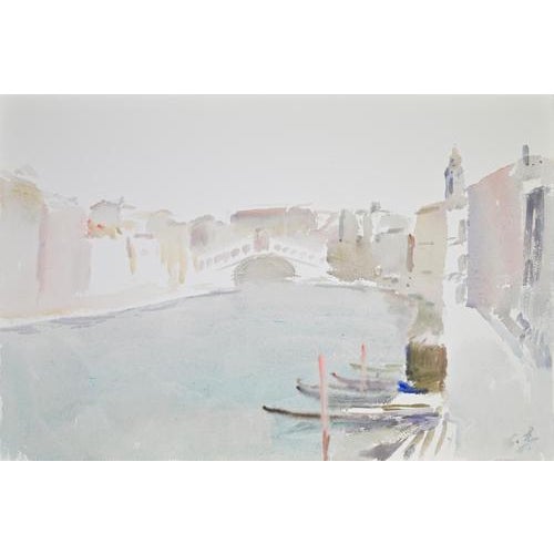 Watercolor on heavy paper realized by Carlo Ravagnan in 1970s. Hand signed lower right. Excellent condition. This piece is...