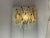 Large polygon sconces set of 2 formed of 14 murano glass polygons mixture of gold and clear colors. 9 gold colored ones...