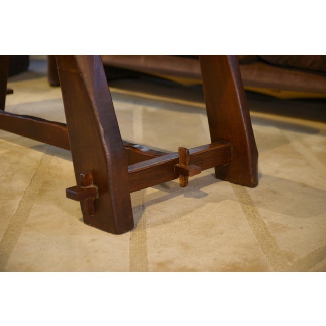 1950s Vintage Brutalist Elm Table by Aranjou, 1950s For Sale - Image 5 of 14