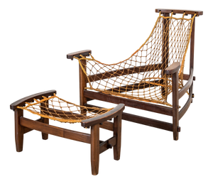 Set of Chair and Ottoman by Jean Gillon, Brazil, 1960s