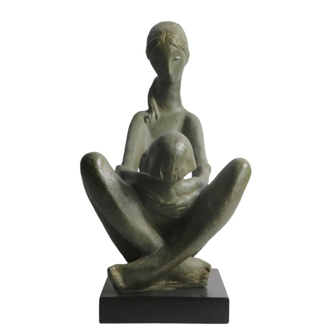 Mother and Child Sculpture by Austin Products Circa 1970's For Sale - Image 10 of 11