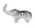 An Op Art lucite elephant designed by the Brazilian artist Abraham Palatnik (1928-2020). This figurine is clear with a...