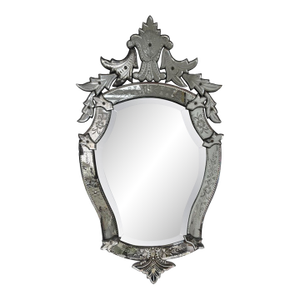 Vintage Venetian Beveled and Etched Mirror