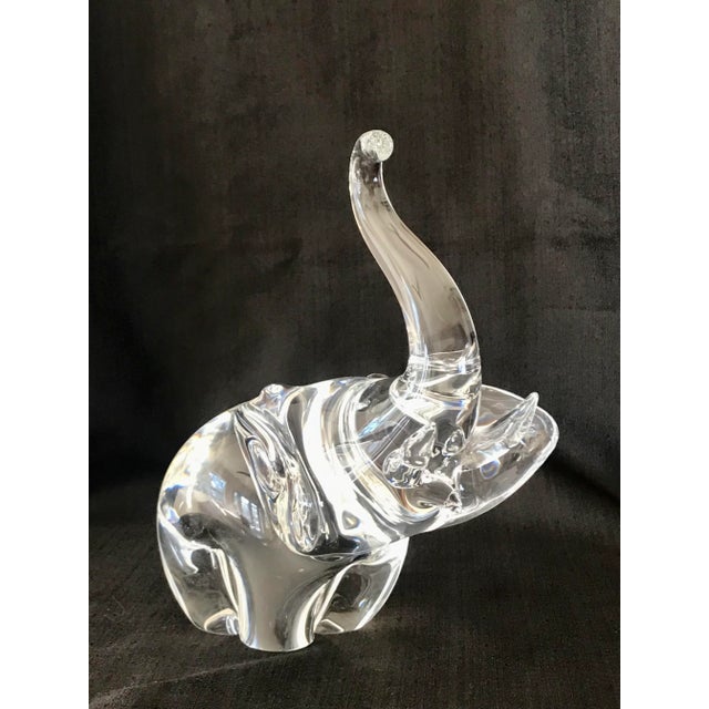 Steuben Glass 1960’s Steuben Crystal Elephant For Sale - Image 4 of 12