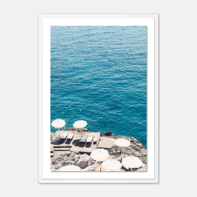 Contemporary Ville Tre Ville by Natalie Obradovich in White Framed Paper, Medium Art Print For Sale - Image 3 of 3