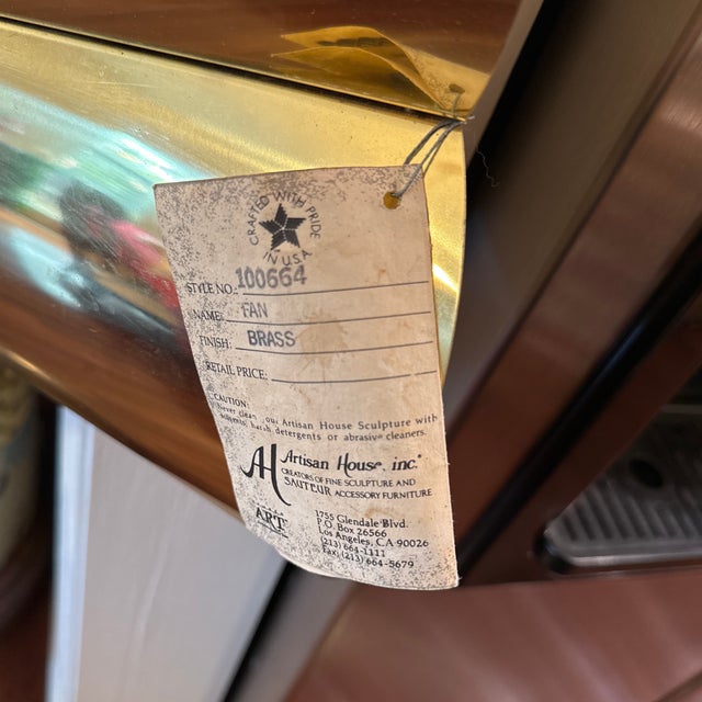 Vintage 1970s Curtis Jere Signed Brass Fan Wall Sculpture For Sale - Image 10 of 12