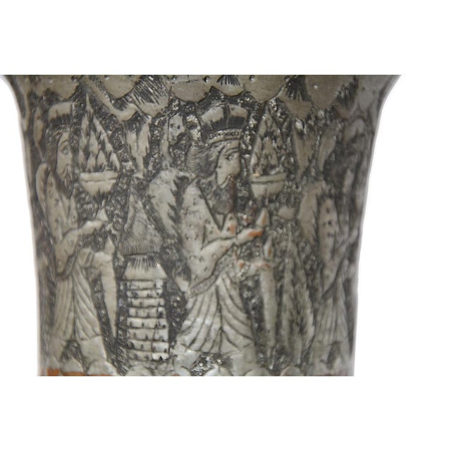 Copper Vase with Engraving, 1940s For Sale - Image 10 of 16