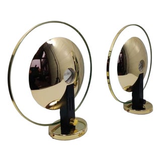 Vintage Brass Wall Lights by Leonardo Marelli, 1970s, Set of 2 For Sale