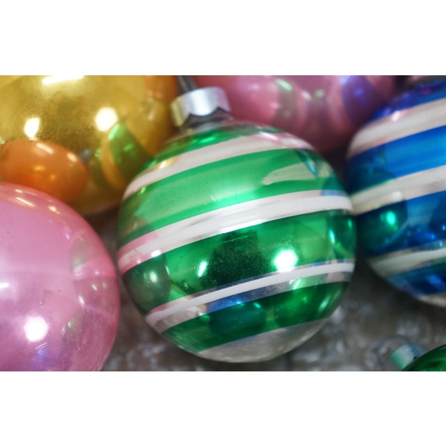 Lot of 46 Vintage & Antique Mercury Glass Christmas Tree Ornaments For Sale - Image 4 of 12