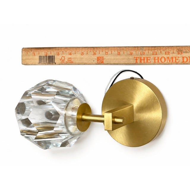 Late 20th Century Late 20th Century Zeev Lighting Brass Wall Sconce Parisian Contemporary Design - Set of 4 For Sale - Image 5 of 6