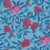 Art Deco Sample - Floral Bouquet Wallpaper by Paule Marrot in Floral Blue For Sale - Image 3 of 3