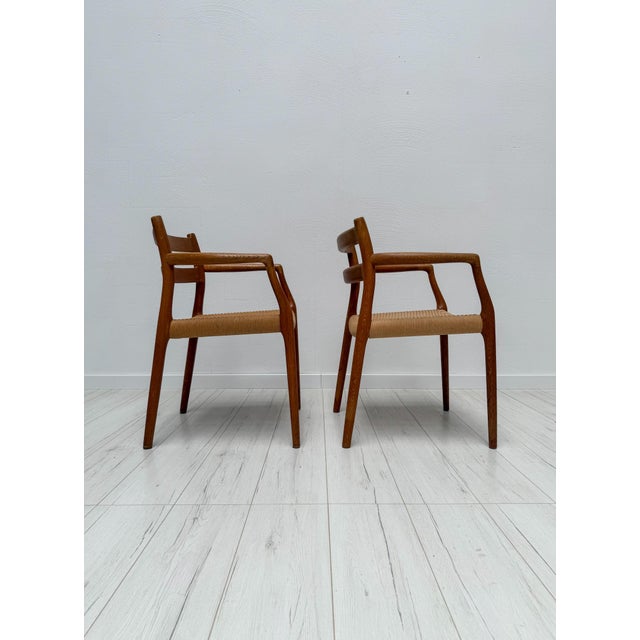 Vintage Danish Teak Dining Armchairs Model 67 by Niels Otto Møller from J.L. Møllers, 1960s For Sale - Image 4 of 12