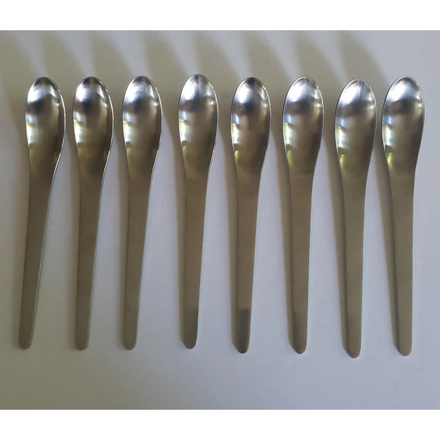 Mid-Century Modern Mid Century Danish Modern Arne Jacobsen by A. Michelsen Flatware Set for 8- 73 Pieces For Sale - Image 3 of 13