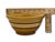 Late 19th Century Nice Smaller 8 Inch Size Antique Thick - Heavy Brown & White Banded Yellow Ware Kitchen Batter Mixing Bowl - Late 1800s For Sale - Image 5 of 13
