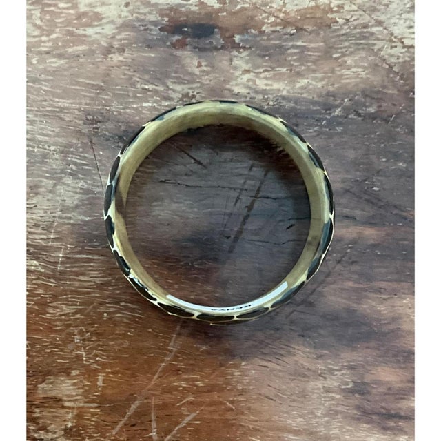 Vintage Resin Kenya Giraffe Bangle For Sale - Image 10 of 12